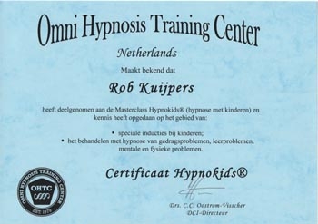 Certificaat Hypnokids